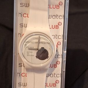 Swatch White Water-Resistant Watch